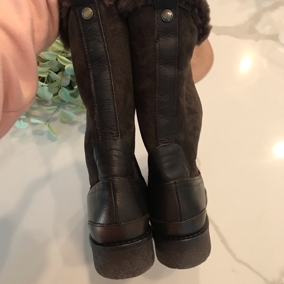 Pajar brown leather fur Karen boot - Picture 4 of 7